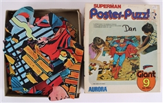 1974 Superman Giant Poster Puzzle w/ 11x14 Original Box 