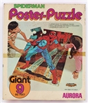 1974 Spiderman Marvelmania Poster Puzzle by Aurora w/ Original 11x13 Box 
