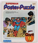 1974 Superman Poster Puzzle by Aurora w/ 11x13 Original Box 