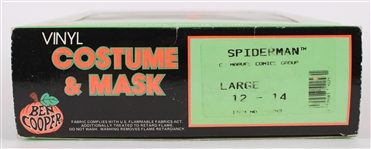 1989 Spiderman MIB Halloween Vinyl Costume & Mask by Ben Cooper