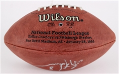 1996 Troy Aikman Neil O'Donnell Cowboys/Steelers Signed ONFL Tagliabue Super Bowl XXX Football (JSA)