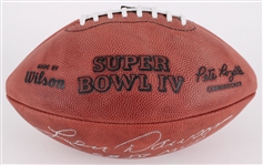 2000's Len Dawson Kansas City Chiefs Signed ONFL Rozelle Super Bowl IV Football (JSA/Upper Deck)