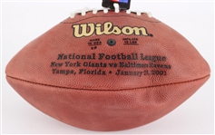 2001 Ray Lewis Baltimore Ravens Signed ONFL Tagliabue Super Bowl XXXV Football (JSA)