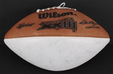 1989 San Francisco 49ers Team Signed Super Bowl XXIII Autograph Panel Football w/ 50 Signatures Including Joe Montana, Jerry Rice, Steve Young & More (JSA)