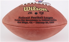 2003 Mike Alstott Brad Johnson Tampa Bay Buccaneers Signed ONFL Tagliabue Super Bowl XXXVII Football (JSA) 18/500 