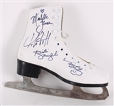 2000's Female Figure Skaters Multi Signed Ice Skate w/ Nancy Kerrigan, Tonya Hading, Tara Lipinski, Kristi Yamaguchi, Michelle Kwan, Sarah Hughes & Katarina Witt (JSA) 