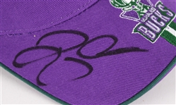 1996-2002 Ray Allen Milwaukee Bucks Signed Cap (JSA)