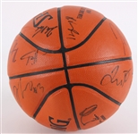 2014-15 Milwaukee Bucks Team Signed ONBA Silver Basketball (JSA)