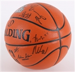 2014-15 Milwaukee Bucks Team Signed ONBA Silver Basketball (JSA)