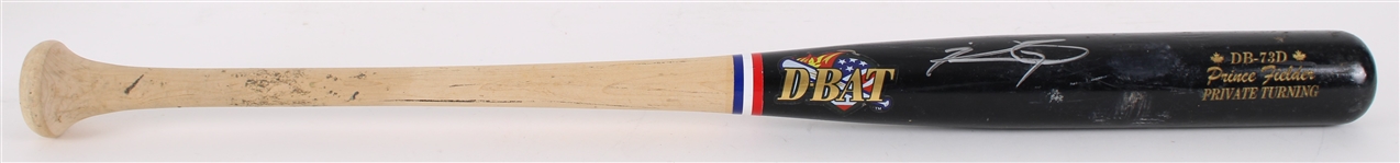 2005-11 Prince Fielder Milwaukee Brewers Signed D-Bat Professional Model Game Used Bat (MEARS LOA/JSA)