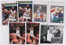 1970's-2000's Basketball Display Piece & Photography Collection - Lot of 23 w/ Kareem Abdul Jabbar, Oscar Robertson, Larry Bird & More