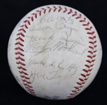 1967 Atlanta Braves Team Signed ONL Giles Baseball from Personal Collection of Hank Aaron w/ 22 Signatures (MEARS LOA/Susan Bailey Letter/JSA)