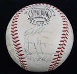 1967 Atlanta Braves Team Signed ONL Giles Baseball from Personal Collection of Hank Aaron w/ 22 Signatures (MEARS LOA/Susan Bailey Letter/JSA)