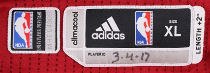 2017 Willie Reed Miami Heat El Heat Game Worn Alternate Jersey (MEARS LOA / Fuji Sport Science / NBA Letter)
