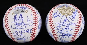 2010 San Francisco Giants Texas Rangers Team Signed World Series Baseballs - Lot of 2 (JSA / MLB Hologram)