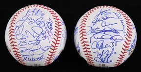 2010 San Francisco Giants Texas Rangers Team Signed World Series Baseballs - Lot of 2 (JSA / MLB Hologram)