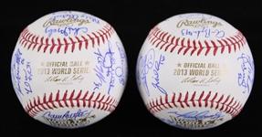 2013 Boston Red Sox St. Louis Cardinals Team Signed World Series Baseballs - Lot of 2 (JSA)