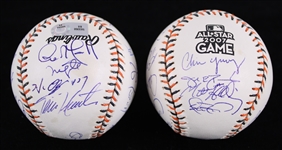 2007 American League National League Team Signed All Star Game Baseballs - Lot of 2 (JSA / MLB Hologram)
