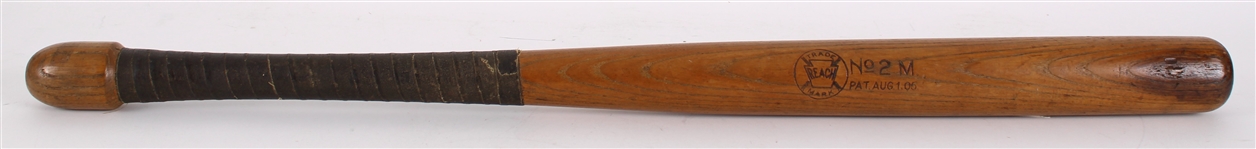 1905 Reach No. 2 M Baseball Bat w/ Mushroom Knob & Period Handle Tape (MEARS LOA)