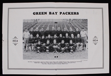1934 Green Bay Packers Wadhams Oil Sports Reports w/ Team Picture