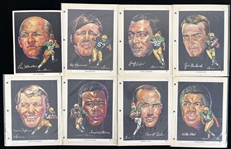 1970 Green Bay Packers Clark Oil 7.5" x 10" Volpe Player Prints - Lot of 8
