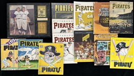 1950s-2010 MLB Yearbooks w/ Mickey Mantle & Roger Maris Photo Plaque (Lot of 40)