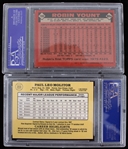 1985-86 Paul Molitor Robin Yount Milwaukee Brewers Signed Baseball Trading Cards - Lot of 2 (PSA Slabbed)