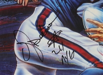 1987 Ottis Anderson NY Giants Signed 23x29 Framed Super Bowl XXI Print (JSA) 
