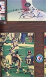 1990's New York Giants Signed Wall Display Collection - Lot of 5 w/ Phil Simms, Dave Meggett, Tiki Barber & More (JSA)