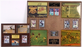 1990's New York Giants Signed Wall Display Collection - Lot of 5 w/ Phil Simms, Dave Meggett, Tiki Barber & More (JSA)