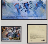 1993 Phil Simms New York Giants Signed 16 x 18 Framed Lithograph Display (JSA)