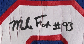 1990-94 Mike Fox New York Giants Signed Jersey (JSA)