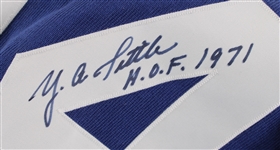 2000 YA Tittle New York Giants Signed 1956 Throwback Jersey (JSA)