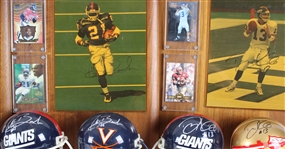 1992-2006 Danny Kanell, Phillippi Sparks & more NY Giants Signed Mini Helmet, Photo 14x20 Plaques (Lot of 4)(JSA) 