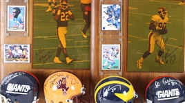 1992-2006 Danny Kanell, Phillippi Sparks & more NY Giants Signed Mini Helmet, Photo 14x20 Plaques (Lot of 4)(JSA) 