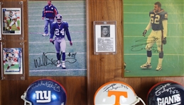 1994-2005 Scott Galyon, Will Peterson & more NY Giants Signed Mini Helmet, Photo 14x20 Plaques (Lot of 4)(JSA) 