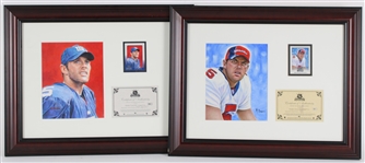 1990-2003 Rodney Hampton NY Giants 13x20 Plaque, Framed Photos & more (Lot of 5)