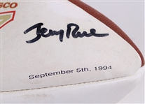 1994 Jerry Rice San Francisco 49ers Signed NFL Career Touchdown Record Commemorative Football (JSA)