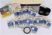 1949 Sawyer's Viewmaster Housed in Bakelite Storage Box w/ 37 Reels  