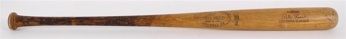 1966 Pete Rose Cincinnati Reds H&B Louisville Slugger Game Used Bat (MEARS A10) Gifted to a young fan at Connie Mack Stadium NEVER BEFOR OFFERED, LOA Consignor
