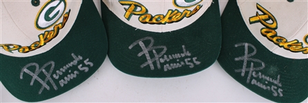 1996-2001 Bernardo Harris Green Bay Packers Signed Collection - Lot of 5 w/ Caps & Game Worn Gloves (MEARS LOA/JSA)