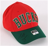 2009-13 Brandon Jennings Milwaukee Bucks Signed 1971 NBA Champs Cap (JSA)