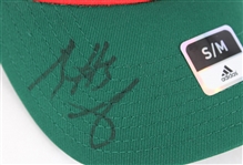 2009-13 Brandon Jennings Milwaukee Bucks Signed 1971 NBA Champs Cap (JSA)