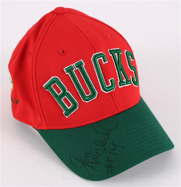 2010s Jon McGlocklin Milwaukee Bucks Signed 1971 NBA Champs Cap (JSA)