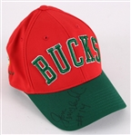 2010s Jon McGlocklin Milwaukee Bucks Signed 1971 NBA Champs Cap (JSA)