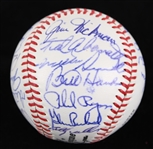 1969 Chicago Cubs Team Signed ONL Giles Baseball w/ 25 Signatures Including Leo Durocher, Ernie Banks, Ferguson Jenkins & More  *JSA Full Letter*