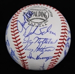 1969 Chicago Cubs Team Signed ONL Giles Baseball w/ 25 Signatures Including Leo Durocher, Ernie Banks, Ferguson Jenkins & More  *JSA Full Letter*