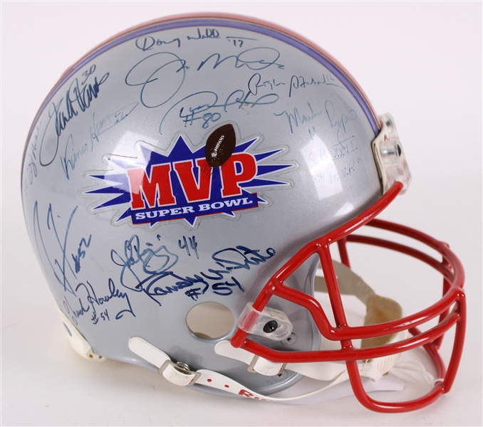2000s Super Bowl MVPs Multi Signed Full Size Helmet w/ 13 Signatures Including Joe Montana, Roger Staubach, Terrell Davis, John Riggins & More (JSA)