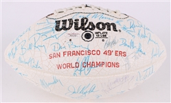 1984 San Francisco 49ers Super Bowl XIX Champions Team Signed ONFL Rozelle Autograph Panel Football w/ 50 Signatures Including Joe Montana, Roger Craig, Dwight Clark & More (JSA)