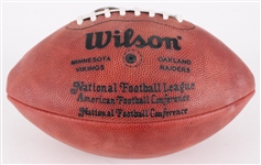 1977 Oakland Raiders Minnesota Vikings Super Bowl XI ONFL Rozelle Modern Repro Football